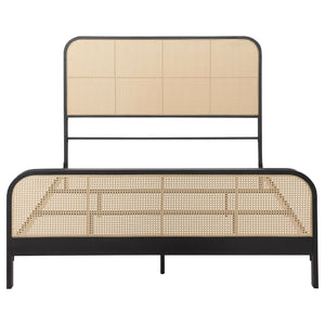 Lanewood Open Cane Webbing Metal Eastern King Bed Black