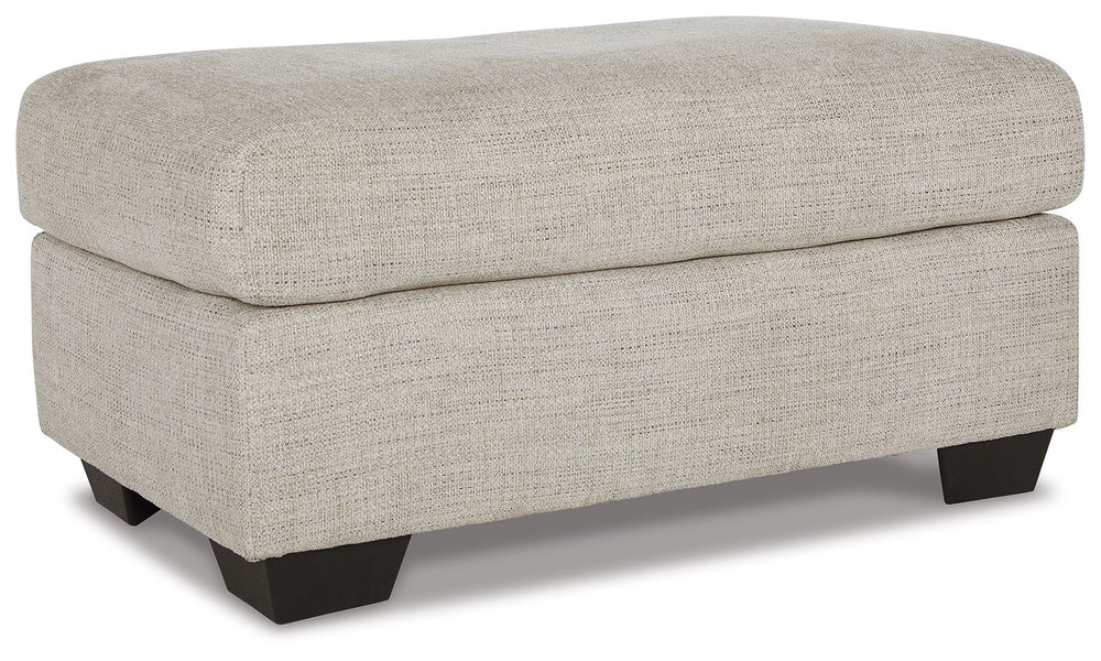 Laid-back luxury meets neutral practicality in this ottoman. Taking its cues from contemporary design, the clean-lined piece acts as a chic footstool or a converted coffee table. The softly upholstered cushion keeps you comfortable when kicking back to re
