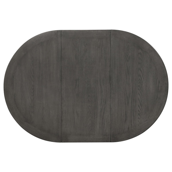 Lavon 5-piece Oval Extension Leaf Dining Set Medium Grey
