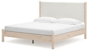 Cadmori - Two-tone - King Upholstered Panel Bed