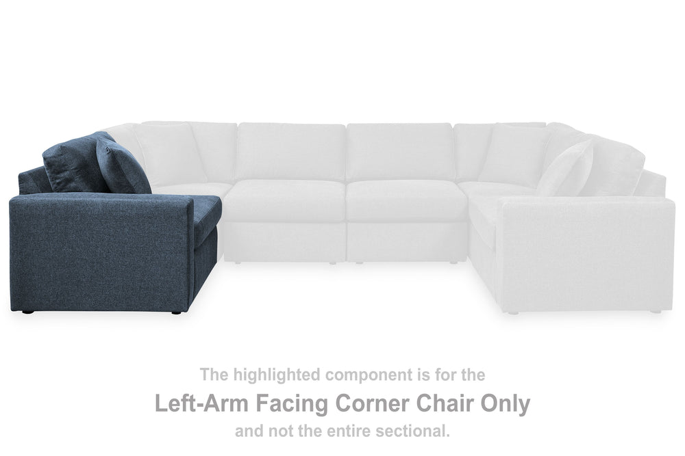 This left-arm facing corner chair is made with Next-Gen Nuvellaâ„¢ (polyester) fade-resistant, washable fabric. Fully finished on all sides, it pairs with other items in the series to make a modular sectional.<br><br><b>Additional Dimensions</b><br><ul><l