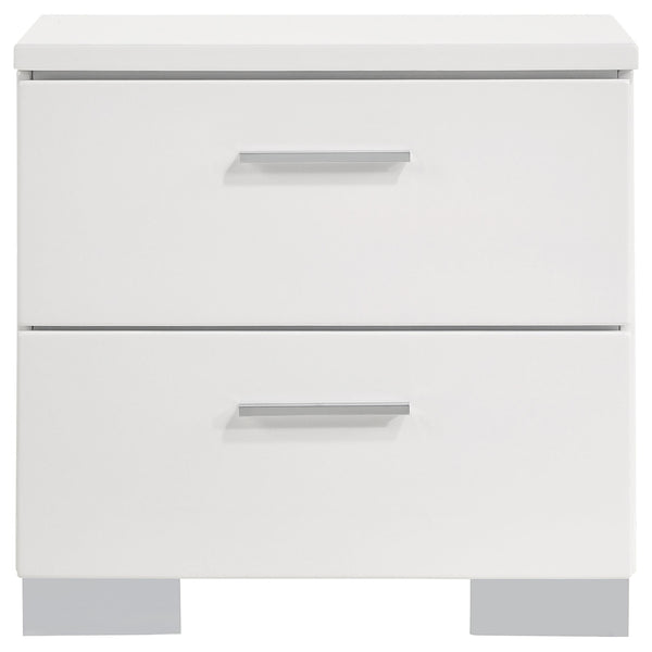 Felicity 4-piece Full Bedroom Set White High Gloss