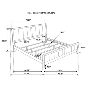 Carlton Wood California King Panel Bed Cappuccino