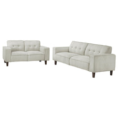 Deerhurst 2-piece Upholstered Track Arm Sofa Set Greige