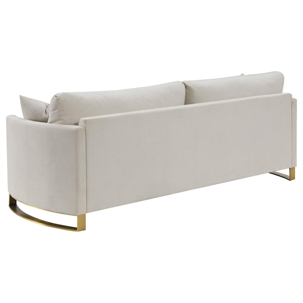 Corliss 3-piece Upholstered Arched Arm Sofa Set Beige