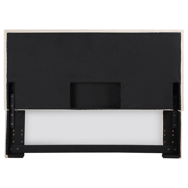 Izzy Upholstered Queen or Full Panel Headboard Sand