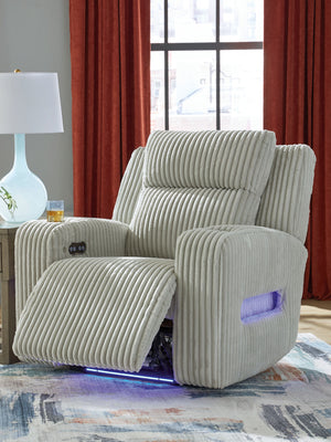 Forest Lake - Alloy - Power Recliner With Adj Headrest