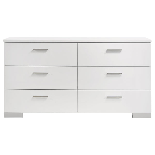 Felicity 4-piece California King Bedroom Set White Gloss