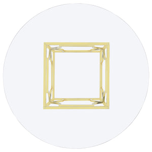 Starlight Round 54-inch Glass Top Metal Dining Table Brass