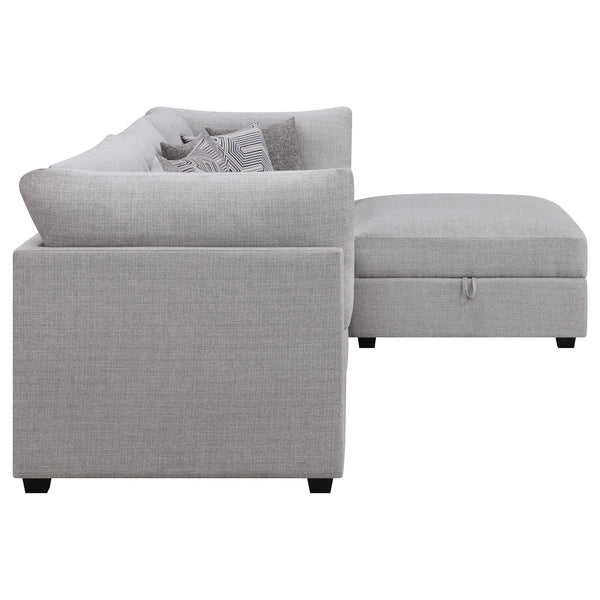 Cambria 4-piece Upholstered Modular Sectional Sofa Grey