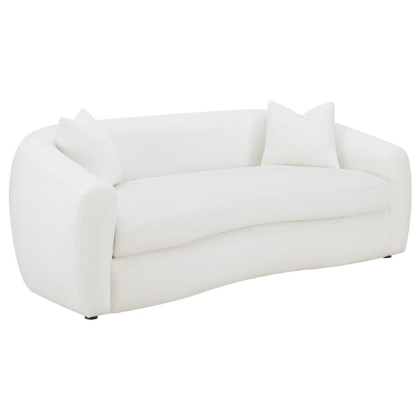 Isabella 3-piece Faux Sheepskin Upholstered Sofa Set Natural