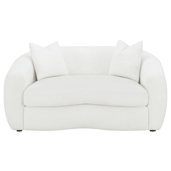 Isabella 3-piece Faux Sheepskin Upholstered Sofa Set Natural