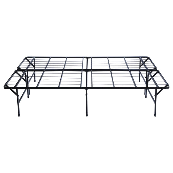 Mabel Metal Eastern King Mattress Support Platform Bed Black