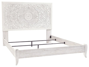 Paxberry - Whitewash - King Panel Bed