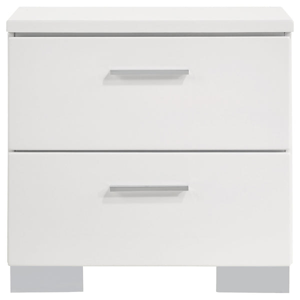Felicity 5-piece Eastern King Bedroom Set White High Gloss