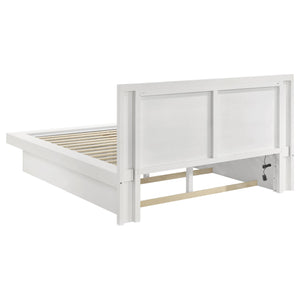 Jessica 6-piece Eastern King LED Bedroom Set Snow White