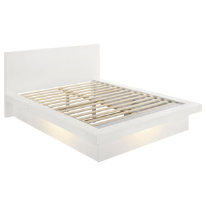 Jessica 4-piece Eastern King LED Bedroom Set Cream White