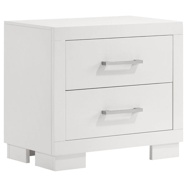 Jessica 4-piece Eastern King LED Bedroom Set Cream White