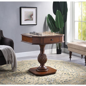 Add an heirloom story to your room with the Bishop game table. The chess can be stored in the drawer when not playing, and the table can be used for entertaining or serving. The clipped corners add a sense of traditional craftsmanship while eliminating sh