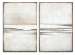 Lose yourself in the beauty of this landscape. Its abstract design effortlessly creates a moment of calm in an office, living room or bedroom. Soothing in neutral shades, this two-piece set reflects your refined yet relaxed approach to decor.<br/><br/><b>