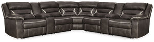 You could play it safe. Or you could choose to stand out in the crowd with this brilliantly styled sectional with power. Ultra cool, ultra contemporary and ultra comfortable, this fashion-forward sectional sports a fabulous faux leather enhanced with cont
