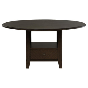 Twyla 5-piece 60-inch Round Wood Dining Table Set Dark Cocoa