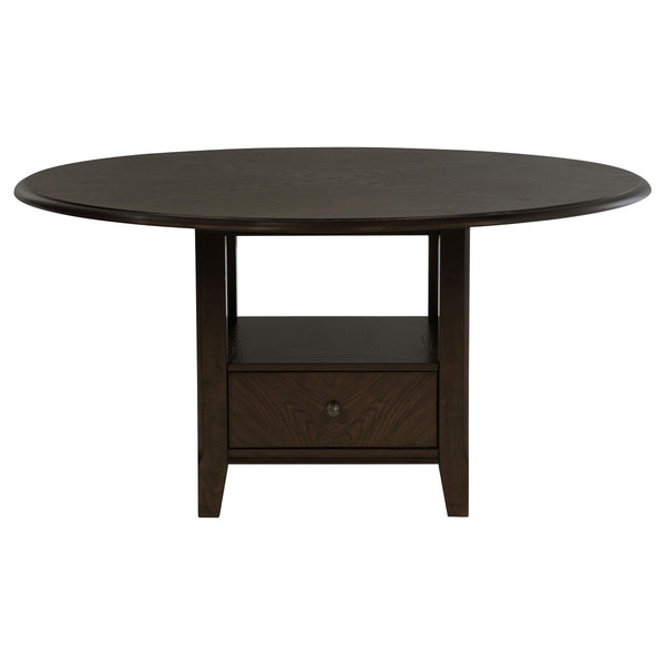 Twyla 5-piece 60-inch Round Wood Dining Table Set Dark Cocoa