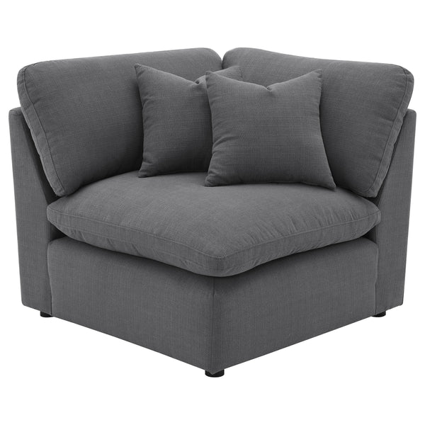 Hobson 6-piece Upholstered Modular Sectional Sofa Charcoal