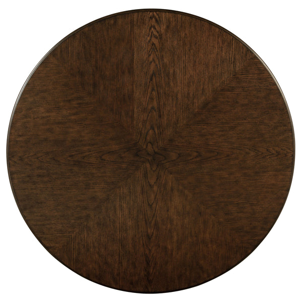 Landon 7-piece 60-inch Round Dining Table Set Rich Brown
