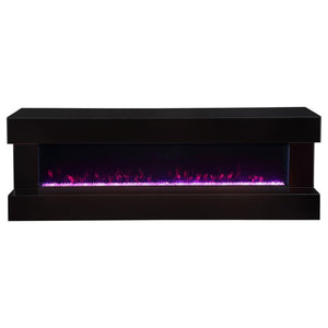 Vallerie - TV Stand With Visual Flame Box - Black