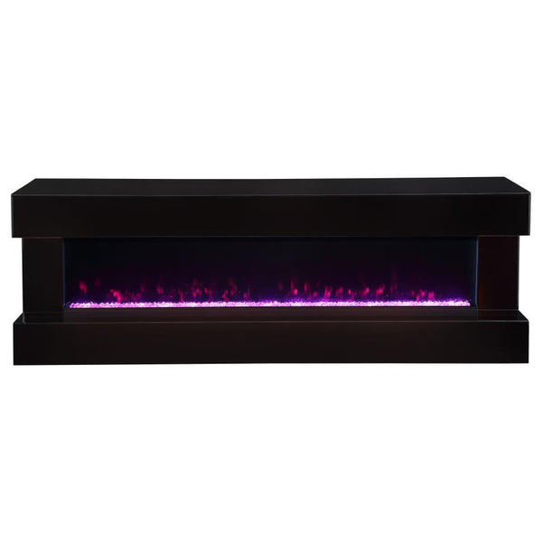 Vallerie - TV Stand With Visual Flame Box - Black
