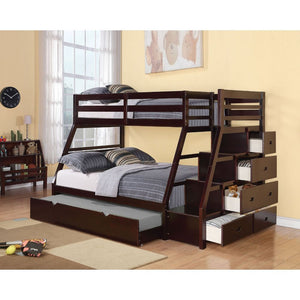  this twin over full bunk bed is a perfect solution for your children-'s bedroom. Carefully crafted with selected wood and veneers in rich espresso