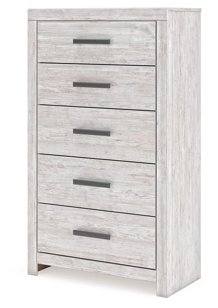 Charmingly designed, this chest of drawers embraces the aesthetics of countryside living and repurposes them for modern settings. Its whitewash paint, replicating the wear and tear of time, appeals to your love of vintage character. A fresh take on functi