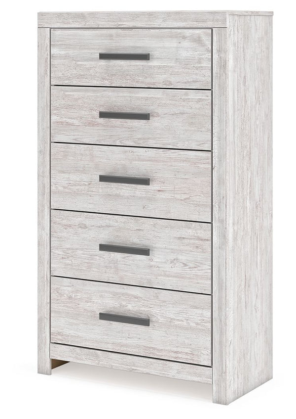  this chest of drawers embraces the aesthetics of countryside living and repurposes them for modern settings. Its whitewash paint