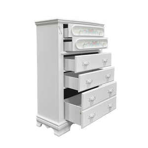  Felt-Lined Top Drawer Hardware: Double Crystal like Knob (2 Top Drawer)