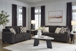 Loreo Sofa & Loveseat Ebony