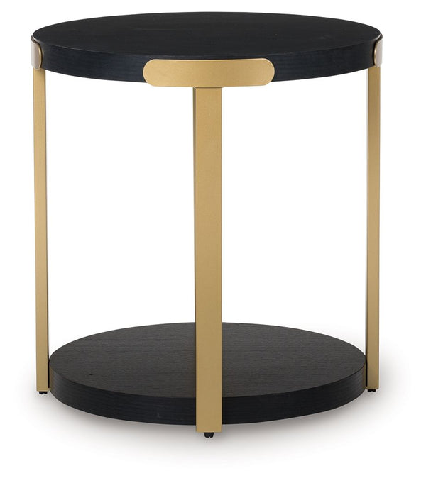 Shylore - Black / Brass Finish - Occasional Table Set (Set of 3)