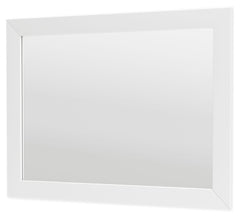 Make getting ready for the day (or bed) that much more magical with this bedroom mirror. Charmingly cute, it appeals to both her sense of playful whimsy and your love for modern design. And the mirror-'s crisp white finish gives you the versatility to pai