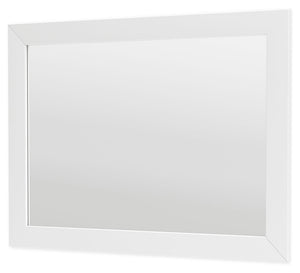 Make getting ready for the day (or bed) that much more magical with this bedroom mirror. Charmingly cute, it appeals to both her sense of playful whimsy and your love for modern design. And the mirror-'s crisp white finish gives you the versatility to pai