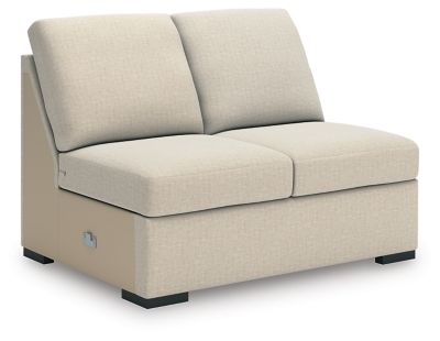 This armless loveseat is made with Next-Gen Nuvellaâ„¢ (polyester) fade-resistant, washable fabric. Fully finished on all sides, it pairs with other items in the series to make a modular sectional.<br><br><b>Additional Dimensions</b><br><ul><li>Seat depth