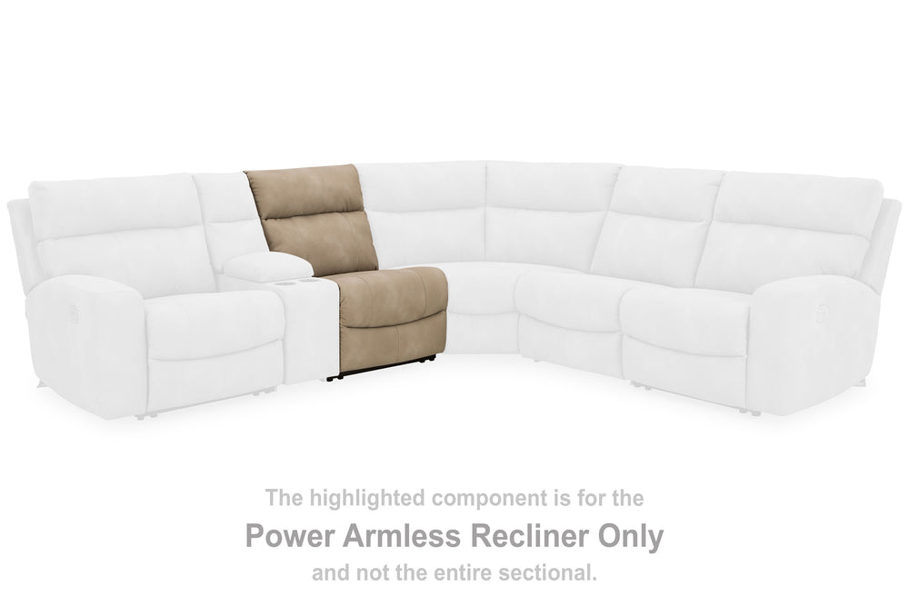 This power armless recliner is made with Next-Gen Durapella (polyester/polyurethane) upholstery. Pairs with other items in the series to make a modular sectional.<br><br><b>Additional Dimensions</b><br><ul><li>Seat depth: 23-"</li><li>Seat height: 20-"</l