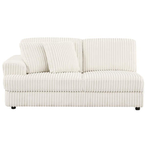  fur-like texture. This piece includes two pillows for added comfort and style