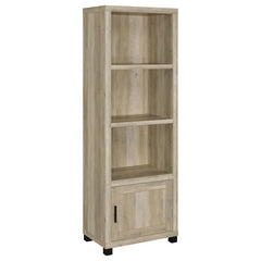 Conveniently designed in a vertical orientation, the Sachin media tower saves precious space in your compact or large living space. Make the most of a rustic look with a tower built of wood products with engineered veneer. Earth-inspired finishes mesh wit