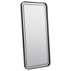 This standing full-length mirror combines elegance and functionality, featuring an LED-lit frame with three adjustable color optionsâ€”warm yellow, neutral white, and cool blue. Perfect for getting ready in any lighting condition, this mirror includes an 