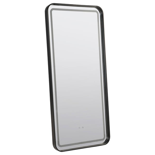 This standing full-length mirror combines elegance and functionality, featuring an LED-lit frame with three adjustable color optionsâ€”warm yellow, neutral white, and cool blue. Perfect for getting ready in any lighting condition, this mirror includes an 