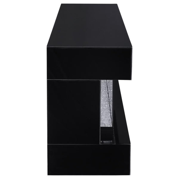 Vallerie - TV Stand With Visual Flame Box - Black