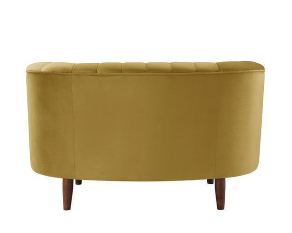  the Millephri collection will help achieve this modern aesthetic. The pocket coil foam seating gives off the feel of sitting on a plush cloud. The pieces are upholstered in a gorgeous velvet fabric and feature deep channel tu