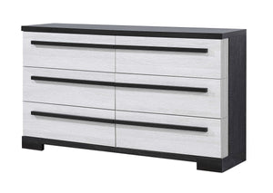 Remington - King 5 Piece Bedroom Set - Black / White