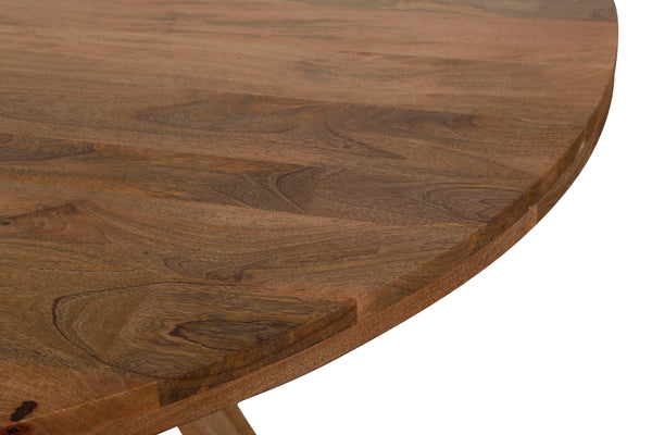 Crossings - Round Dining Table With 4 Upholstered Chairs - Brown & Black