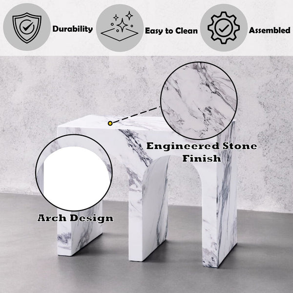 Fritzy - End Table - White